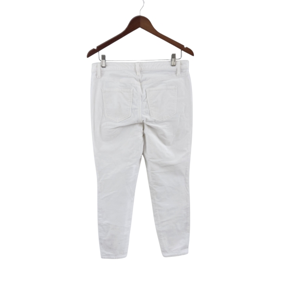 Talbots High Waist Jegging Ankle Off White Ivory Corduroy Pants Womens Peitte 10 - Picture 4 of 8